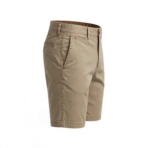 Shorts Bermuda Kaki pour Homme, Taille Mi-Haute Élastique, Imperméables, en Polyester/Coton, Style Tricoté, Couleur Unie, avec Poches - Product Image 2
