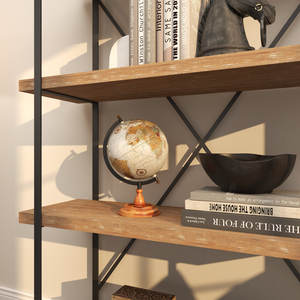 Globe terrestre sur socle en bois de manguier avec océans blancs et continents bruns, décoration de bureau moderne - Product Image 6