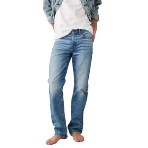 Nouveau Jean Homme Tendance Respirant Lavable à Boutons Coupe Droite Ample Décontracté Formel Uni en Denim Printemps - Product Image 1