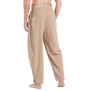 Pantalon large décontracté pour homme, coupe droite, couleur unie, grande taille, longueur intégrale, style streetwear printemps, vente en gros - Product Image 3