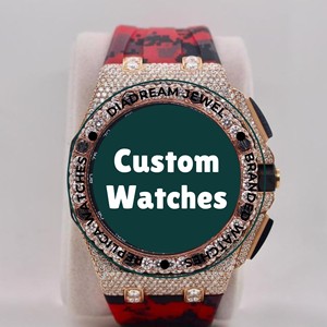 Elegante reloj de acero inoxidable para hombre con Moissanite VVS Clarity Diamonds Esfera analógica elegante Pantalla Ventana de vidrio - Product Image 3