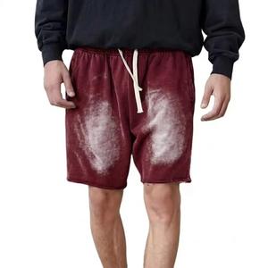 <b>Short</b> with Rhinestones Acid Wash and Distressed Embroidery Printed Custom Summer Rhinestone Applique Streetwear <b>Shorts</b> <b>Men</b> - Product Image 1