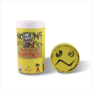 Yellow Printed Custom Cylinder <b>Box</b> For Halloween - Product Image 3