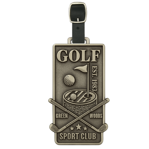 อุปกรณ์กอล์ฟ ของที่ระลึกสโมสรกีฬา ของขวัญแบรนด์เนม ป้ายชื่อโลหะเคลือบเงา ป้ายติดกระเป๋าเดินทางแบบกำหนดเอง - Product Image 5