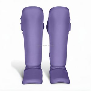 BURAQ MMA SPORTS - Espinilleras de Entrenamiento de Muay Thai, Modelo BRA-SHIN de Cuero PU, Color y Logotipo Personalizables para Protección en Boxeo y MMA - Product Image 4