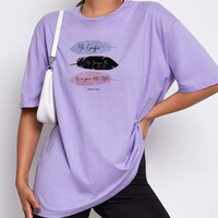T-shirt court rouge pour femme, manches courtes, col rond, tricoté, imprimé, couleur unie, style décontracté streetwear, printemps-été, 100 % coton