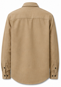เสื้อเชิ้ตแขนยาวลำลองสำหรับผู้ชาย คอปกพับได้ แขนยาวเต็มตัว ผ้าฝ้าย - Product Image 2