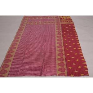 Couverture Kantha florale, jeté en coton bohème, couverture réversible vintage indienne faite à la main, idée cadeau - Product Image 3