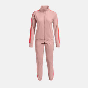 Ensemble de survêtement 2 pièces pour femme avec logo personnalisé, veste de sport zippée et pantalon de jogging, coupe ajustée, respirant, tenue de sport pour le jogging - Product Image 1