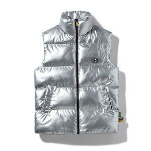 Gilet matelassé unisexe d'hiver, coupe-vent, sans manches, col montant, fermeture éclair, chaud, matelassé, tailles M-8XL - Product Image 5