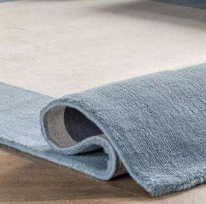 พรมขนสัตว์ทอมือแบบทัฟท์ สีน้ำเงินเทา ทันสมัย เป็นมิตรกับสิ่งแวดล้อม กันลื่น นุ่มสบาย ขนปุยปานกลาง ขนาดสั่งทำได้ สำหรับบ้าน - Product Image 2