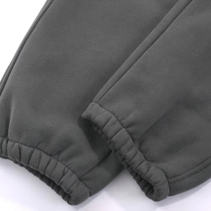 Men’s Oversized Fluffy Sweatpants Charcoal Grey Baggy <b>Joggers</b> Heavyweight Fleece Drawstring Casual Streetwear Pants - Product Image 3