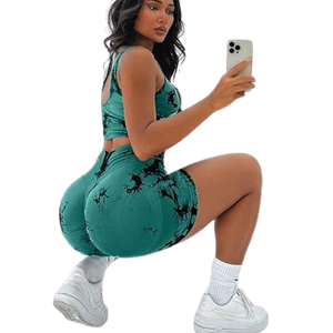 Sujetador Deportivo de Yoga sin Costuras Tie Dye Peach Hip, de Alta Sujeción, Cómodo, Elástico, Transpirable y Suave para Mujer - Product Image 4