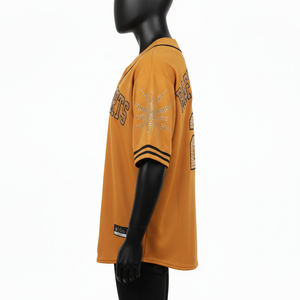 Camiseta 100% algodón para hombre, corte holgado, estampada, premium, camiseta de béisbol para hombre, jersey deportivo de poliéster, diseño con logo de transferencia térmica. - Product Image 3