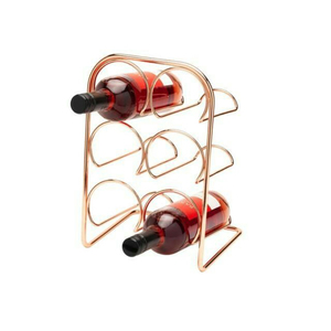 Modern Stainless Steel Wine Rack 3 Bottle Capacity Minimalist Design Home Furniture Decor Handmade Wine Racks - Product Image 2