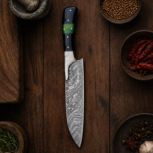 Custom Handmade Modern Chef <b>Knife</b> Extra <b>Sharp</b> Forged Damascus Steel Blade 8-9.9in Length Ambidextrous Wood+Resin - Product Image 5