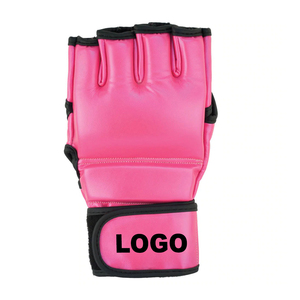 Guantes de MMA de Medio Dedo de PU con Soporte de Muñeca con Cierre de Velcro, Ligeros, para Boxeo, Unisex - Product Image 3