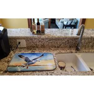 14 X 21\" Multicolor Gull Flying Low Dish <b>Drying</b> <b>Mat</b> Absorbent Countertop Dish Drainer Pad <b>Kitchen</b> Counter <b>Mats</b> & Pads - Product Image 2