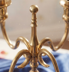 Candelabros de Metal de 4 Brazos para Centros de Mesa de Boda, Portavelas Dorados Vintage Europeos, Decoración para el Hogar y Bodas - Product Image 6
