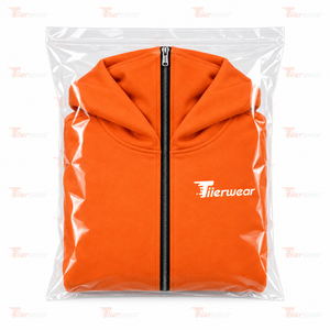 Sweat-shirt à capuche zippé intégral orange pour homme, coupe classique, en molleton de coton, avec poche avant, style décontracté pour l'automne, fermeture éclair intégrale. - Product Image 6