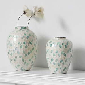 Jarrón Contemporáneo de Nácar con Incrustaciones de Concha para Decoración del Hogar, Artesanía Ligera, Duradera y Ecológica de Vietnam - Product Image 6