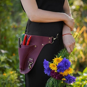 Cinturón de herramientas de cuero duradero para floristas, organizador profesional de jardinería, bolsa de cintura con múltiples bolsillos, venta al por mayor OEM a precio asequible - Product Image 4