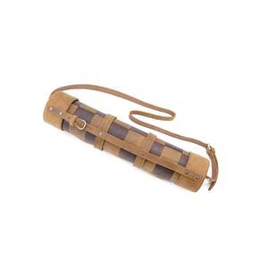 Vintage Faux Leather Durable Roll-Up <b>Backgammon</b> & Chess <b>Set</b> with Shoulder Strap for Outdoor <b>Travel</b> - Product Image 4