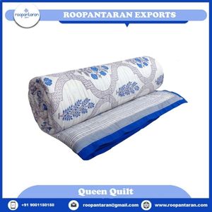 Edredón de Algodón Estampado Tradicional, Tamaño Queen, Reversible, para Todas las Temporadas, Color Azul, para el Hogar, Producto Más Vendido - Product Image 2