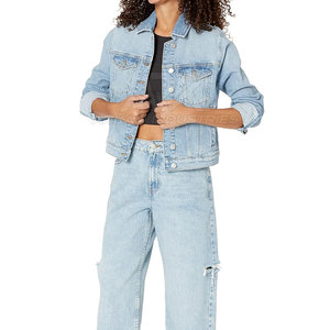Vestes en jean pour femmes à faible MOQ, respirantes, personnalisables - Product Image 3