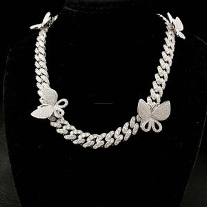 Nueva Cadena Cubana de Plata de Ley 925 con Incrustaciones de Diamantes Moissanite en Oro Amarillo y Oro Blanco, Estilo Hip Hop, Certificada - Product Image 1