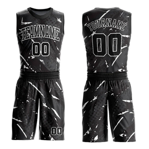 Ensemble d'uniformes de basketball unisexe réversibles, tissu sergé à séchage rapide, personnalisable pour équipe, respirant, grandes tailles - Product Image 6