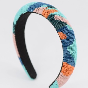 Trending Seed <b>Beads</b> Embroidered Hairband For Fashion Look Elegant Women Seed <b>Beads</b> Hairband With Detailed <b>Beading</b> - Product Image 1