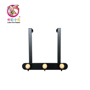 Perchero para colgar ropa que ahorra espacio, simple, para colocar sobre la puerta, con 3 ganchos. - Product Image 1