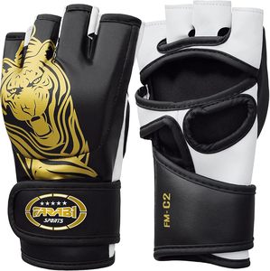 High Quality Premium Half-Finger MMA <b>Gloves</b> for Boxing Sparring Customized Logos for Wrist Strap Lightweight Breathable - Product Image 2