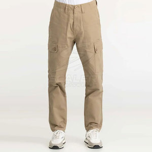 Casual Straight Mid Waist <b>Cargo</b> Pant Reinforced Seams Multiple Pockets Breathable Eco-Friendly Comfortable Fit for Everyday Use - Product Image 4