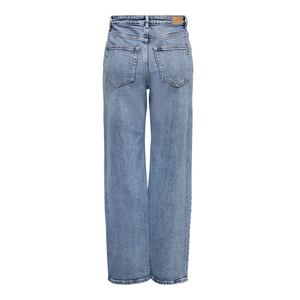 Pantalones Vaqueros de Mezclilla para Mujer al por Mayor, Cintura Alta, Corte Recto, 100% Algodón Ecológico, Largos, Color Personalizado, Servicio OEM - Product Image 4