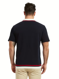 Chemise de golf pour homme en coton 100% écologique, couleur unie, anti-plis, à logo personnalisé, tricotée, séchage rapide, fabriquée au Bangladesh – Meilleure vente - Product Image 3