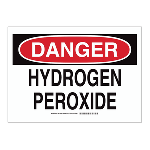 Señal de Peróxido de Hidrógeno Brady Danger de 7 x 10 Pulgadas para Área de Manejo de Productos Químicos - Product Image 3