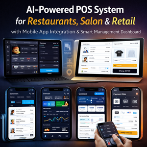 ระบบนิเวศน์ AI POS ยุคใหม่สำหรับร้านอาหาร ร้านเสริมสวย และร้านค้าปลีก พร้อมแอปพลิเคชันมือถือ การชำระเงินอัจฉริยะ และข้อมูลธุรกิจแบบเรียลไทม์ - Product Image 1