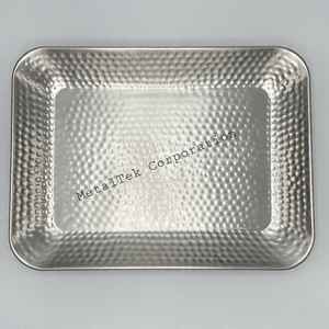 ถาดเสิร์ฟทรงสี่เหลี่ยมผืนผ้าสีเขียว ป้องกันสนิม ปลอดภัยสำหรับอาหาร พื้นผิวมีลายนูน สีสั่งทำได้ ราคาโรงงานถูก ถาดตกแต่ง - Product Image 6