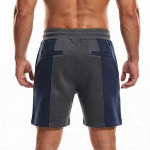 Pantalones Cortos Deportivos para Hombre con Bloques de Color, Cintura Elástica con Cordón, Diseño de Paneles Sólidos, Tejido Transpirable - Product Image 2