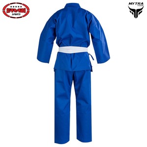 Traje de Karate Farabi Azul, Conjunto de Karate de Poliéster/Algodón, Uniforme de Artes Marciales, Kimono de Judo, Chaqueta y Pantalones de Entrenamiento para Adultos, Judo Gi - Product Image 4