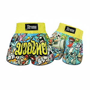 กางเกงมวยไทย MMA สำหรับฝึกซ้อมและแข่งขัน น้ำหนักเบา ระบายอากาศได้ดี ผลิตจากผ้าสแปนเด็กซ์/โพลีเอสเตอร์ พิมพ์ลายด้วยเทคนิค Heat-Transfer แห้งเร็ว สำหรับผู้ใหญ่ - Product Image 1