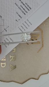 Synthetic CVD Lab Grown <b>Diamond</b> 1ct 2ct 3ct vvs2 E moval cut for making Jewelry engagement <b>rings</b> - Product Image 1
