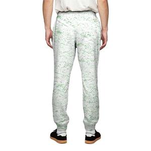 Custom Men's Printed Sweatpants <b>Elastic</b> <b>Waist</b> Drawstring Casual Joggers Green Leaf Logo Sublimation Transfer Print 100% Cotton - Product Image 2