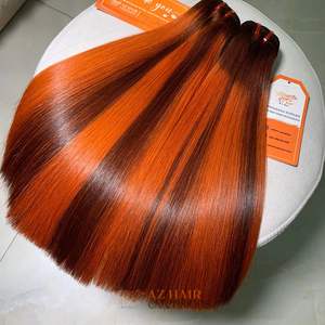 Extensiones de cabello liso de hueso proveedor mayorista vietnamita resaltar color cabello humano crudo grado 12A mejor calidad - Product Image 3