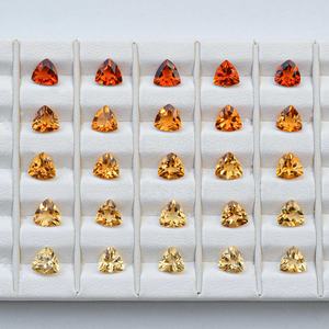 7mm AAA naturel Citrine à facettes trillion coupe lâche guérison pierre précieuse en vrac poli pierre précieuse novembre pierre de naissance bijoux pour les femmes - Product Image 4