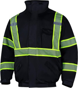 Custom Winter Safety Jacket Insulated <b>Hi</b> Vis Workwear Premium Manufacturer Bulk Production - Product Image 2