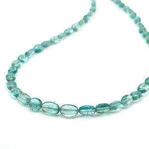 Collar de gargantilla con cuentas de apatita Natural, forma ovalada suave, para mujeres y niñas, collar ajustable hecho a mano de 5 a 8mm, joyería - Product Image 3