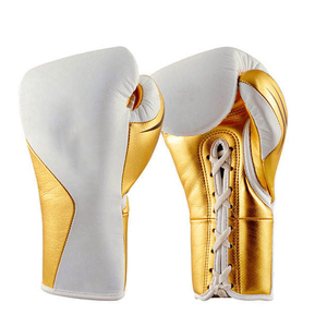 Guantes de Boxeo de Piel Sintética Rojos y Azules con Cierre de Cordones en la Muñeca para Adultos, Entrenamiento, Sparring, MMA, Kickboxing y Muay Thai - Product Image 3